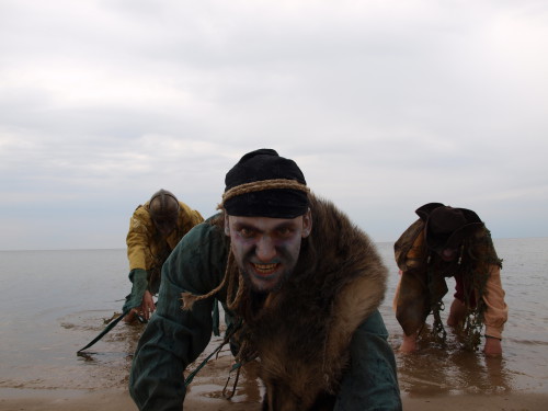 Viking zombies crawling out of the Baltic Sea.