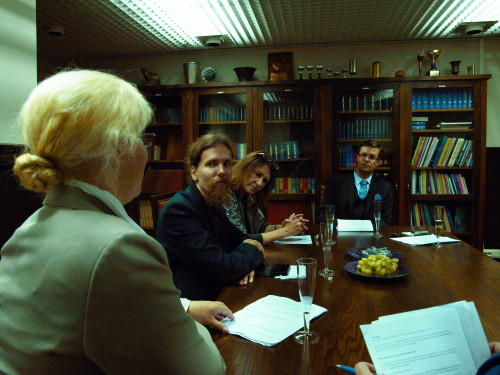 Alexander Norppa, the CEO of Norppa Industries, is holding a private preliminary high-level meeting before the start of the actual summit. Photo: Harmke Heezen